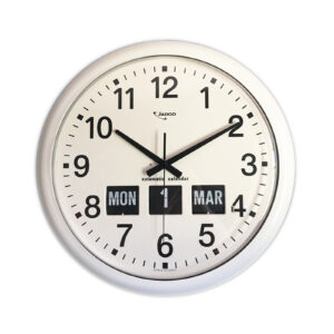 LARGE ANALOGUE CLOCK WITH INSET AUTOMATIC CALENDAR